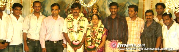 Suraj Remya Wedding Picture with Friends at Cochin